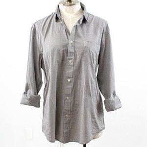 Ben Sherman M Checked Slim Button Down Shirt Gray